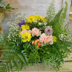 Boalo - Centro de cristal con flores variadas